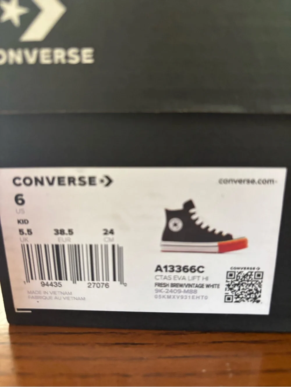 Converse CTA Eva Lift Hi Platform in Fresh Brew and White Size 6Y NWT!!! IYKYK!